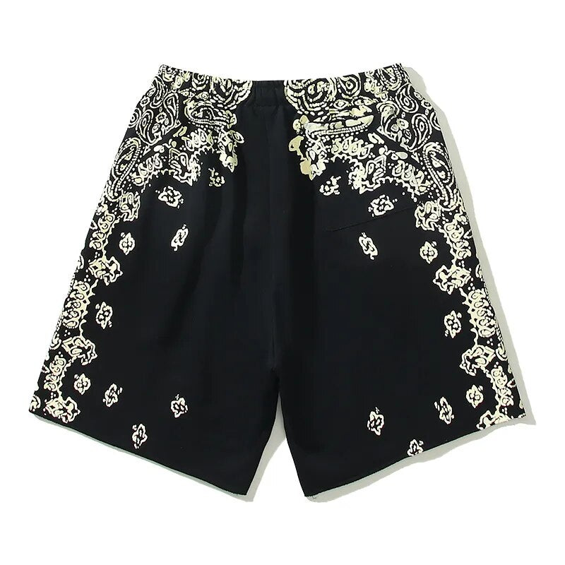 Paisley Bandana Drawstring Shorts