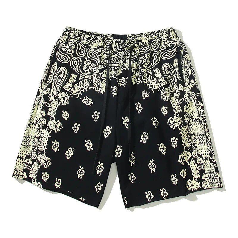 Paisley Bandana Drawstring Shorts