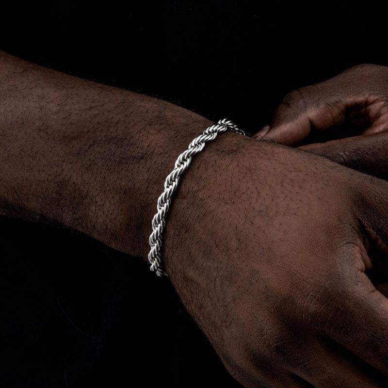 Apollo White Gold Rope Bracelet