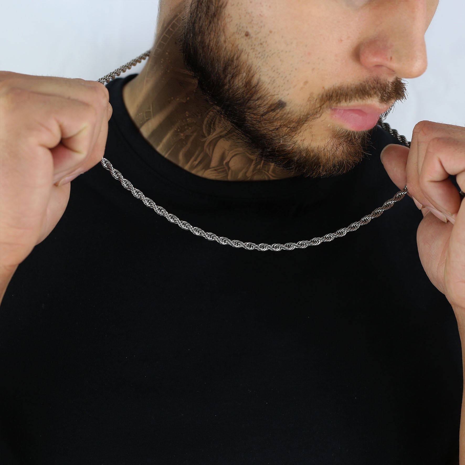 Zeus Rope Chain - White Gold